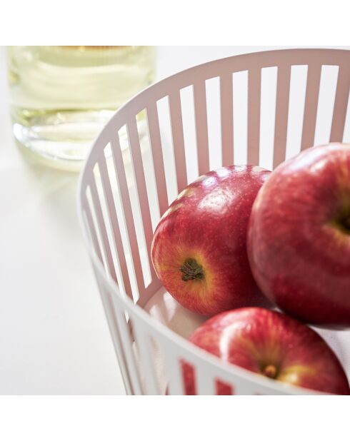 Cesta de fruta blanca - 21,5 x 21,5 x 10 cm