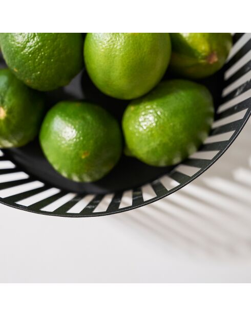 Zwarte fruitmand - 21,5x21,5x10 cm