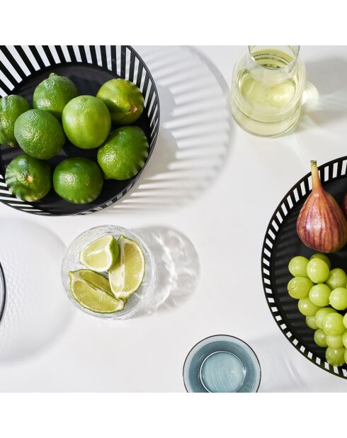 Zwarte fruitmand - 21,5x21,5x10 cm