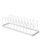 Rangement extensible pour couvercles & casseroles blanc - 45x20x17.5 cm