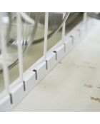 Rangement extensible pour couvercles & casseroles blanc - 45x20x17.5 cm