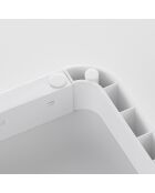 Rangement extensible pour couvercles & casseroles blanc - 45x20x17.5 cm