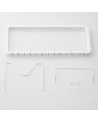 Rangement extensible pour couvercles & casseroles blanc - 45x20x17.5 cm