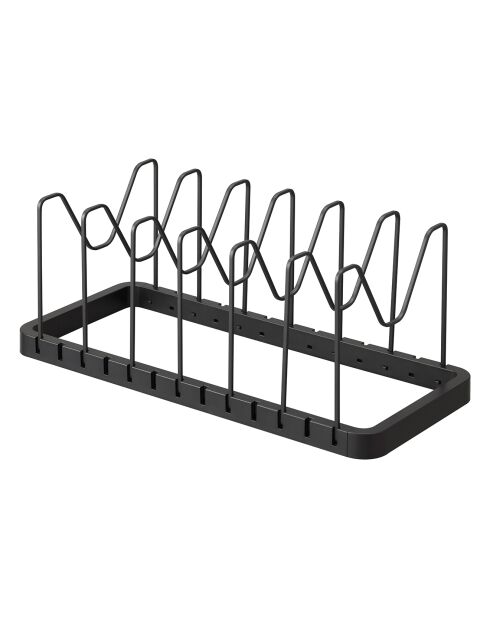 Rangement extensible pour couvercles & casseroles noir - 45x20x17.5 cm