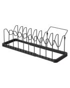 Rangement extensible pour couvercles & casseroles noir - 45x20x17.5 cm