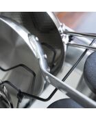 Rangement extensible pour couvercles & casseroles noir - 45x20x17.5 cm