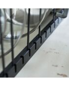 Rangement extensible pour couvercles & casseroles noir - 45x20x17.5 cm