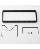 Rangement extensible pour couvercles & casseroles noir - 45x20x17.5 cm