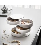 Boîte à bijoux blanche - D.10 cm