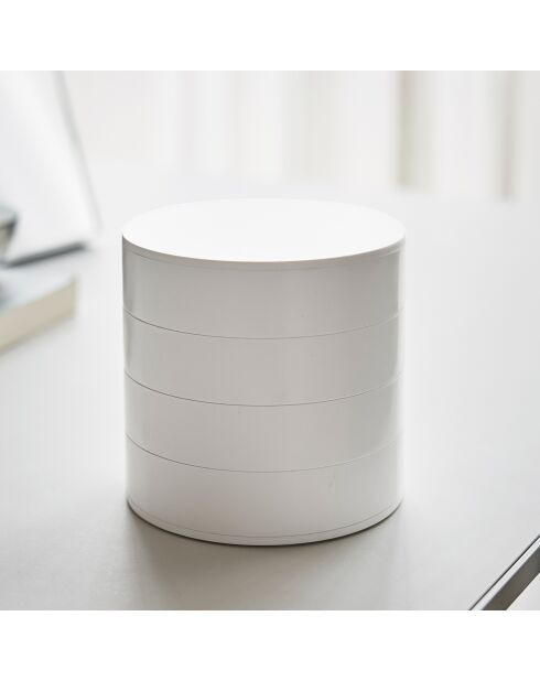 Boîte à bijoux blanche - D.10 cm