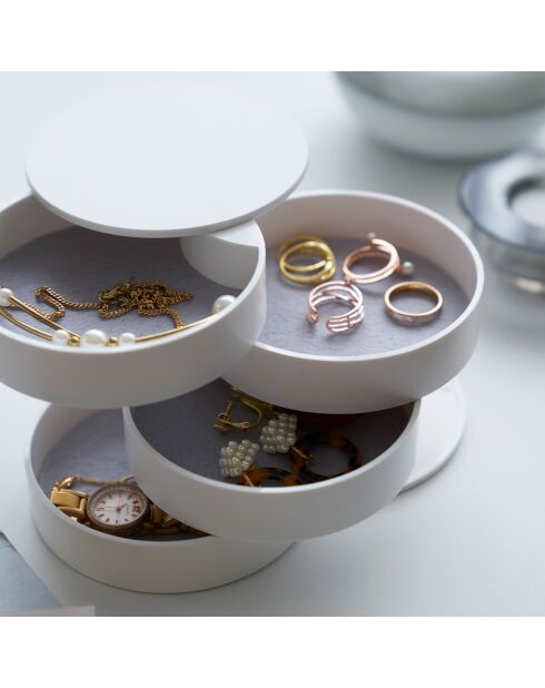 Boîte à bijoux blanche - D.10 cm