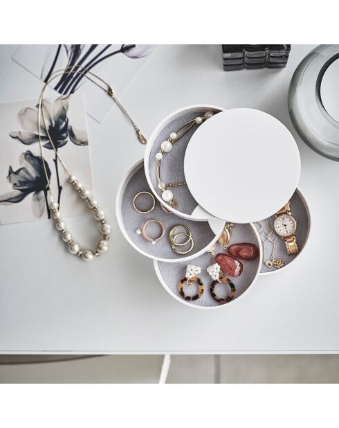 Boîte à bijoux blanche - D.10 cm