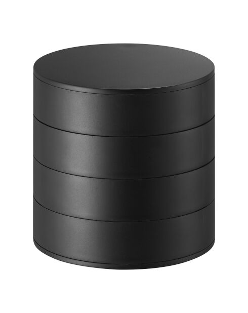 Zwarte juwelendoos - D.10 cm