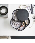 Boite à bijoux noire - D.10 cm