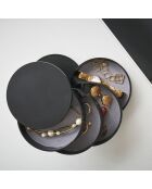 Boite à bijoux noire - D.10 cm