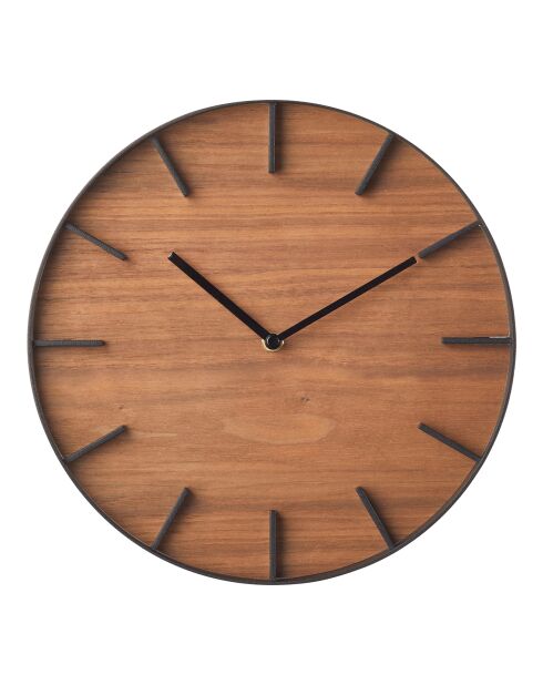 Horloge Yam noir/bois - D.26.5 cm