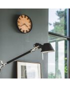 Horloge Yam noir/bois - D.26.5 cm