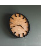 Horloge Yam noir/bois - D.26.5 cm