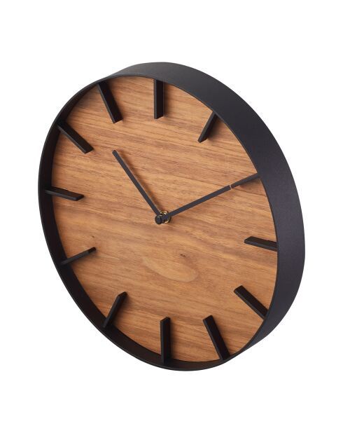 Horloge Yam noir/bois - D.26.5 cm