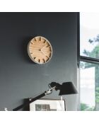 Horloge Yam bois/blanc - D.26.5 cm