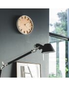 Horloge Yam bois/blanc - D.26.5 cm