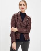 Steffie burgunderrote Lederjacke