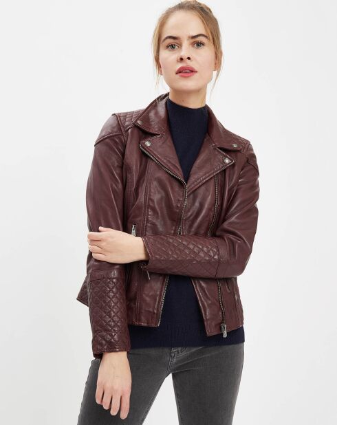 Steffie burgunderrote Lederjacke