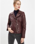 Steffie burgunderrote Lederjacke