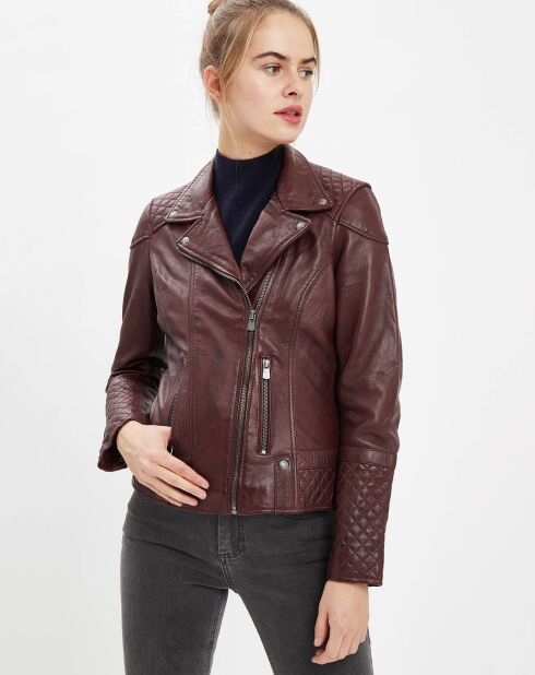 Steffie burgunderrote Lederjacke