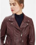 Steffie burgunderrote Lederjacke