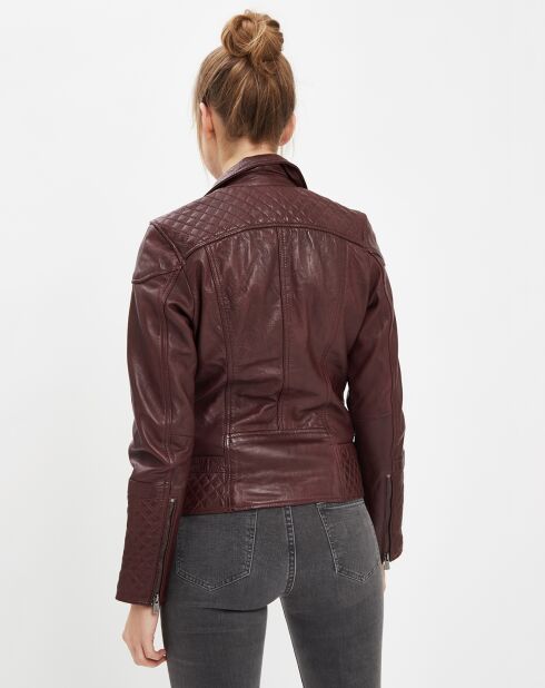 Steffie burgunderrote Lederjacke