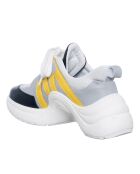 Sneakers en Cuir Bianca blanc/gris/noir/jaune - Talon 5 cm