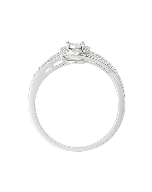 Bague Elue de ton coeur Diamants 0.12 ct or blanc