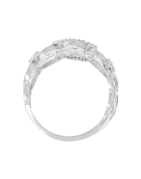 Bague Nouons nos liens Diamants 0.20 ct or blanc