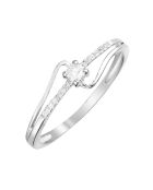 Bague Beauté Discrète Diamants 0.10 ct Or Blanc