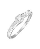 Divine Beauty diamanten ring 0,12 kt witgoud