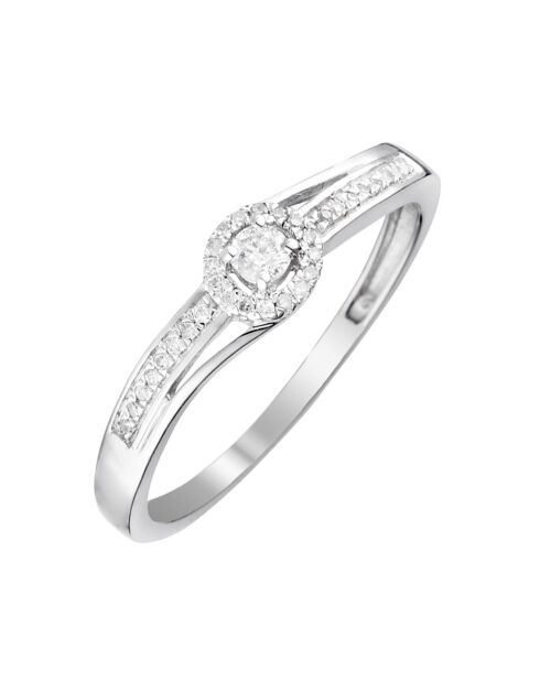 Diamantring Divine Beauty 0,12 Karat Weißgold