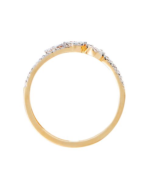 Anello in oro giallo da 0,45 ct con 3 parole Sweet Diamonds