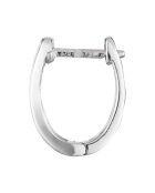 Boucles d'Oreilles Créoles Passion Or Blanc Diamants 0.08 ct