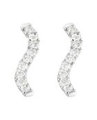 Boucles d'oreilles Douce Vague Diamants 0.05 ct Or Blanc