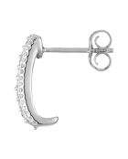 Boucles d'oreilles Pavage Eclat Diamants 0.25 ct Or Blanc