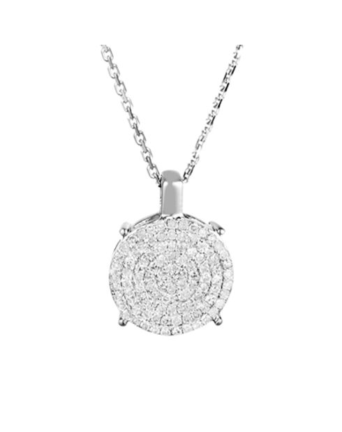 Sublime Anhänger und Kette aus 0,25 Karat Weißgold mit Diamanten