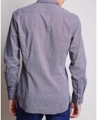 Chemise Slim Micro Bulles bordeaux