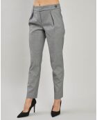 Pantalon à pinces en Laine mélangée gris