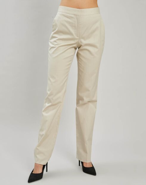 Pantalon ajusté beige
