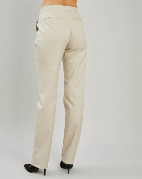 Pantalon ajusté beige