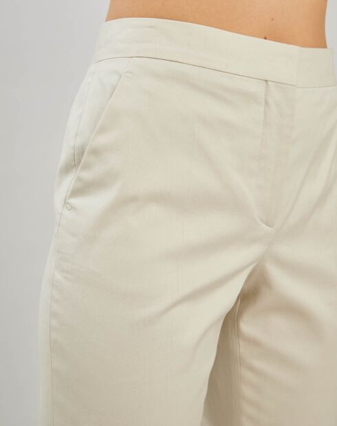 Pantalon ajusté beige