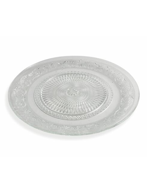 6 Assiettes Imperial transparentes - D.25 cm