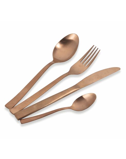 Juego de cubiertos Times Copper - 24 piezas