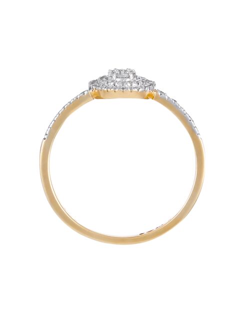 Bague Beauty Queen Diamants 0.20 ct or jaune